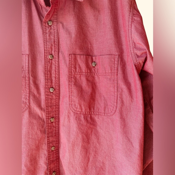 Wrangler Rugged Wear Wrinkle Resist Red Plaid Long Sleeve Button Down Mens Large - Picture 2 of 7
